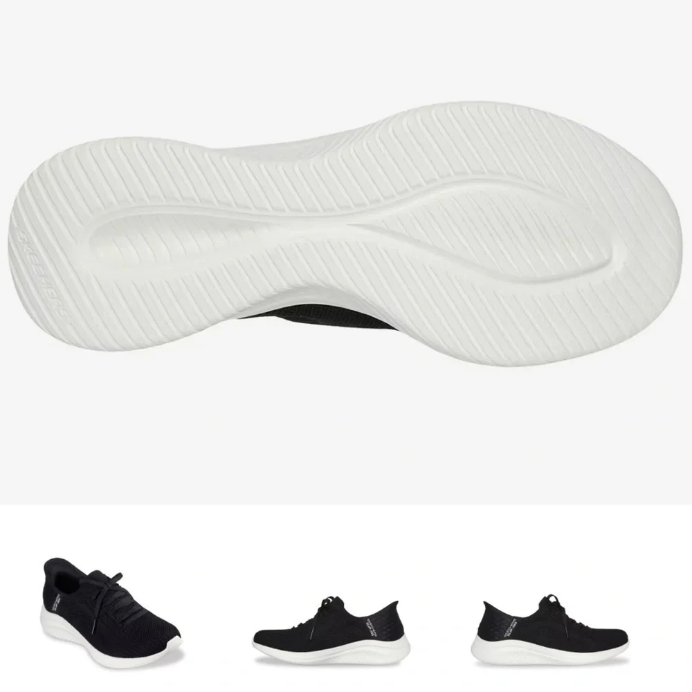 Skechers Hands Free Slip-Ins Ultra Flex 3.0 Brilliant Path Sneaker in Black Sz 6